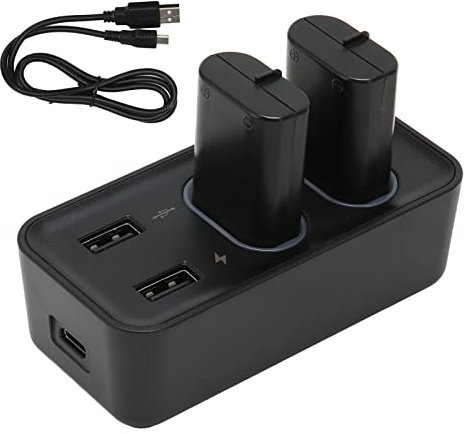Chargeur pour Batterie de Contrôleur One, Batterie Rechargeable de Contrôleur 2pcs 800mAh avec Station de USB pour One X S Series