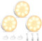 KEWUZY 3-pack Luz Nocturna Sensor Movimiento, Luz Nocturna LED Recargable por USB, Luz de Armario, 8 LED, 3 Modos (Auto/On/Off) para Armarios, Pasillo, Escalera, Sótano, Garaje(Amarillo Cálido)