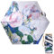 Jinlaili Taschenschirm mit Rosenmuster, Mini Reise Regenschirm Mit 6 Rippen, UV Faltender Regenschirm, Sonne UV Schutz Regenschirm, Kompakter Regenschirm Winddicht Stark, Regenschirm für Damen (A)