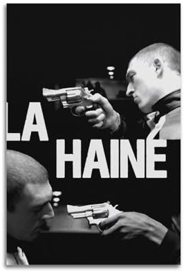 Filmposter La Haine, Raumdekoration, ästhetisches Poster, künstlerisches Poster für Schlafzimmer, Wohnzimmer, Wände, 30 x 45 cm, ungerahmter Stil