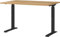 Germania Schreibtisch 7910-593, in Navarra-Eiche-Nb./Schwarz, me. höheneinst., 120 x 91 x 80 cm (BxHxT)