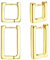 MILACOLATO Creolen Ohrringe für Frauen 18Karat Ohrringe Gold Creolen Silber 925 Quadratische Ohrringe Gold Hypoallergen Ohrringe Creolen Silber 925 Klein Große Creolen-G