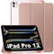 GOZOPO Custodia per iPad Pro 13 Pollici 2024 (M4), Custodia Protettiva in Supporto Sottile con Supporto Penna, Funzione Sveglia/Sonno Automatica, Oro rosa