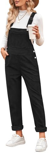 Vetinee Jumpsuit Schwarz Damen Damen Jumpsuit Overall Schwarz Größe Large Passt EU Größe 42 bis EU Größe 44