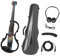 Geigen 4/4 stille Violine mit Blume schöne Muster Kopfhörer Kabel Schulterstütze Zubehör Violine