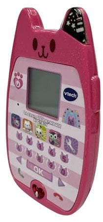 VTech Il Miaoraviglioso Telefono di Gabby, Smartphone Bambini con 4 Giochi Inclusi, Parla e Gioca con Gabby, Tastiera Numerica per Imparare a Contare, Lingua Italiana, Batterie Incluse, 3-7 Anni