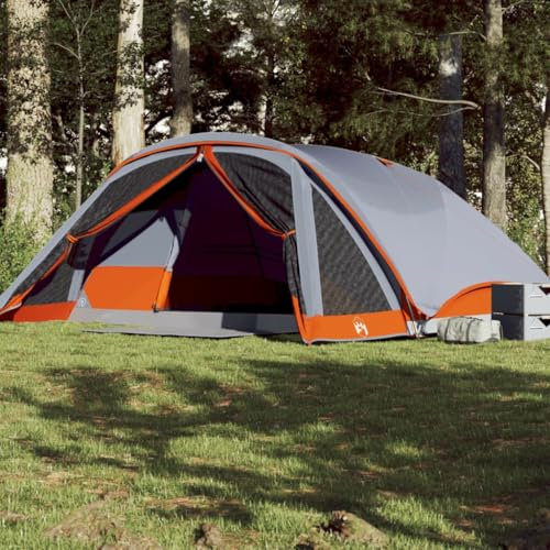 Homgoday Familienzelt für 6 Personen Campingzelt Modern Gruppenzelt Festivalzelt Gartenzelt Zelt für Camping Reise Trekking Garten Wasserdicht Grau