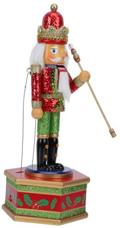 ULDIGI Boîte à Musique Bois pour Noël Décoration De Bureau Exquise Ornement De Casse-Noisette Cadeau De Noël