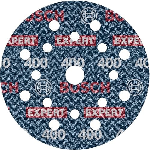 Bosch 50x Disco de lija para láminas EXPERT O780, 125 mm (para Madera dura, Pintura sobre madera, Ø 125 mm, Grano 400, Professional Accesorios Lijadora excéntrica)