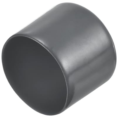 QUARKZMAN 4 Stück Gummi Endkappen 36 mm PVC Kunststoffkappe Schutzkappen Abdeckung Fußkappen für Stuhlbeine Tischbeine Möbel Schrauben Bolzen Gewinde Metallstäbe Rohr Zaunpfosten Dunkelgrau