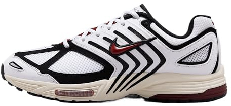 Nike Men's Low-Top Sneakers, White/Pale Ivory/Metallic Silver/Dark Team Red, 12 UK