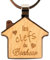 Ernestine - Porte-clés couple maison et amour - cadeau couple saint valentin amoureux - cadeau amour homme femme - cadeau amitie gravure sur bois - cadeau en forme de coeur