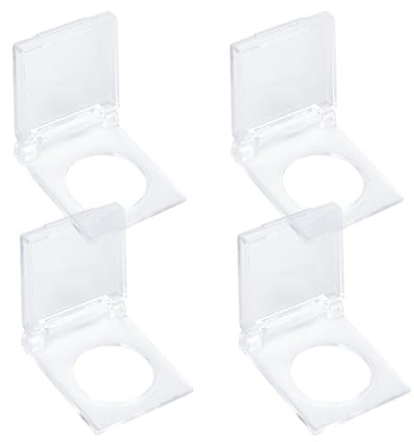 Square Switch Button Protective Cover Transparent Plastic Dust Protector Waterproof Power Button Cover Lamp Switch Cover Multifunctional Craft Display Stand for Home and Office (4)