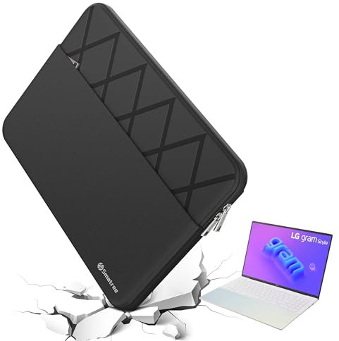Smatree Custodia per PC portatile LG Gram 16 o 2 in 1, per LG Gram Style 16 OLED da 16, custodia protettiva con tasca per accessori, cerniera YKK, design brevettato Super Corner (E619)