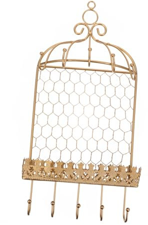 Mobestech 1 Stück Wandmontiertes Schmuckregal Pin Schmuckaufbewahrung Vogelkäfig Schlüsselhalter Für Wandgarderobe Wäscheschublade Birdie Ringhalter Schlüssel Organizer