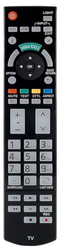 Smart Remote N2QAYB000715 Replacement for Panasonic TV Remote Control, Compatible with Panasonic Viera Plasma Smart TV TX Series Models, with Backlight Keys Function, No Setup Required
