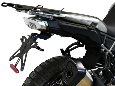 Sportlicher Kennzeichenhalter verstellbar, kompatibel mit CF Moto 450 MT für Originalblinker. SEPTAR