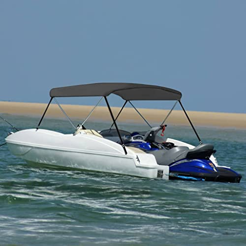 Genérico Toldo Bimini de 2 Arcos Gris Antracita 180x130x110 cm, Cubiertas para Almacenamiento de barcas Antracita,93130