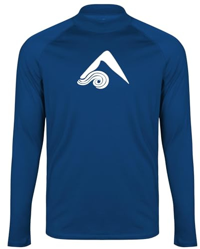 Kanu Surf Boy's Platinum Long-Sleeve Rashguard, Navy, Small (8)