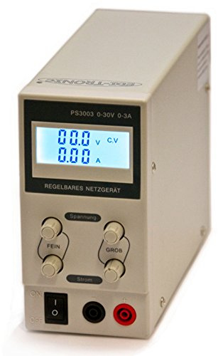 edi-tronic Regelbares DC Labornetzgerät 0-30V 0-3A PS3003 Labornetzteil Netzgerät regelbar Netzteil