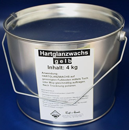 Wasserrose® 4 kg (1kg=17,50€) BOHNERWACHS HARTGLANZWACHS BODENWASCHS TRENNWACHS GELB Made IN Germany