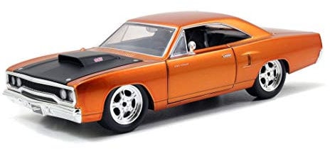 Jada Toys Fast & Furious 1970 Plymouth Road Runner, Auto, Spielzeugauto aus Die-cast, öffnende Türen, Kofferraum & Motorhaube, Maßstab 1:24, orange