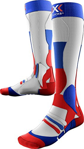 X-Socks Herren Ski Patriot Skistrumpf, weiß (Russia), 39/41