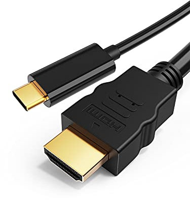 USB C to HDMI, CableCreation 16 Feet USB Type C to HDMI Cable (DP Alt Mode),4K, for Apple The New MacBook/Chromebook Pixel/Dell XPS 13/Yoga 900/Asus Zen AIO/Lumia 950/950XL and More, 4.5M/Black