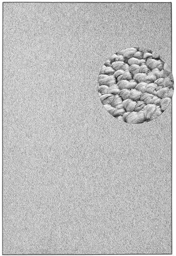 BT Carpet Wolly Teppich – Wohnzimmerteppich Flachgewebe Kurzflor Woll-Optik Wolle Skandi-Look Esszimmer, Wohnzimmer, Kinderzimmer, Schlafzimmer – Creme, 140x200cm