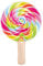 Intex- Materassino Lollipop-Stampa Realistica, Multicolore, 208 x 135 cm, 58753