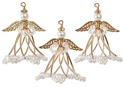 Solid Oak Weihnachtsschmuck-Set – Goldene Engel