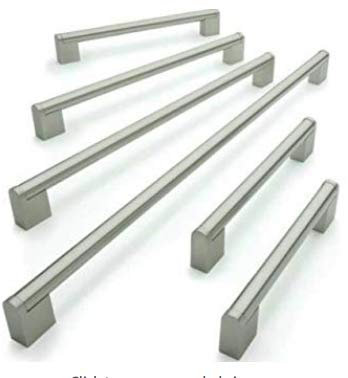 Tirador de acero inoxidable cepillado para armarios y cajones de cocina, barra Boss, Pack de 20, 128mm