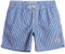 MaaMgic Herren Badehose Jungen Badeshorts Sporthose Schnelltrockend Sport Schwimmhose mit Mesh in vielen Farben, Größen XS - 2XL, Blau Gestreift XL