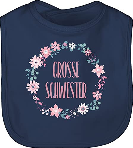 Shirtracer Baby Lätzchen - Große Schwester - Schwesterherz - Unisize - Navy Blau - schwestern sis laetzchen big sister schweste geschenkideen+für+geschwister schwer groß grosse geschwister