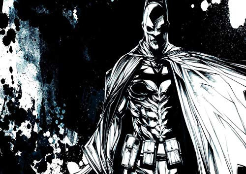 Poster Batman comics B&W wall art