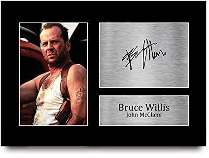 HWC Trading Bruce Willis A4 Ungerahmt Signiert Gedruckt Autogramme Bild Druck-Fotoanzeige Geschenk Für Die Hard Filmfans