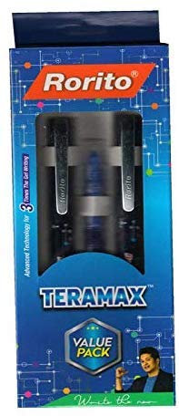 Rorito Teramax Kugelschreiber, nachfüllbar, Blau, 2 Stück und 1 Stück