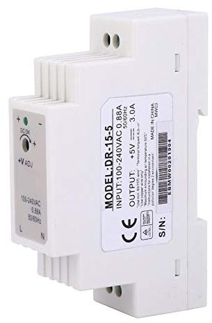 FTVOGUE DR-15-5 Hutschienen Netzteil 15W 5V 3A DIN Schienen Schaltnetzteil Hutschienennetzteil DIN-Rail-Netzteil