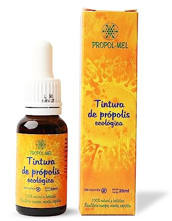 Pack x 2 - Teinture mere de Propolis - 20ml x flacon - BIO. Favorise le bien-être de la gorge. 100% Naturelle. Sans gluten. Concentré à 15%.