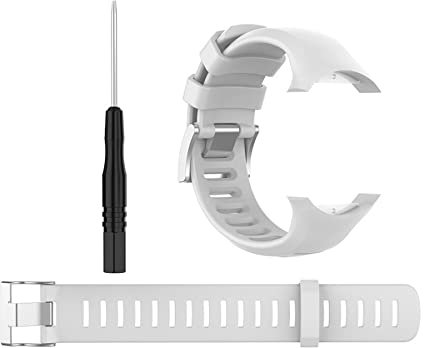 Muovrto Armband für Suunto D6, Ersatz Armband Sportarmband mit Verlängerungs Armband für Suunto D6 Dive/D6i NOVO/ D6i Zulu (Weiß)
