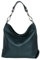 AmbraModa GL033 - Damen echt Ledertasche Handtasche Schultertasche Henkeltasche Beutel (Petrol)
