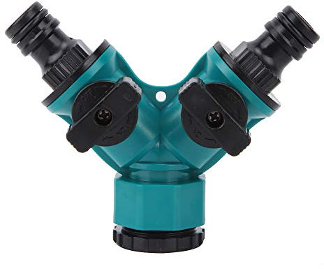 Jenngaoo Distribuidor de Jardín de 2 Vías, Divisor de Grifo Agua con Válvula de Derivación En Y, Conector de Manguera Rápido, Adaptador de Manguera Jardín, Accesorio de Riego para Mangueras de Jar