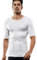 Shapewear Slimming T-Shirt Men Miederbody Figurformer mit Ärmeln Abnehmen Männer M-3XL(Color:米白色,Size:M)