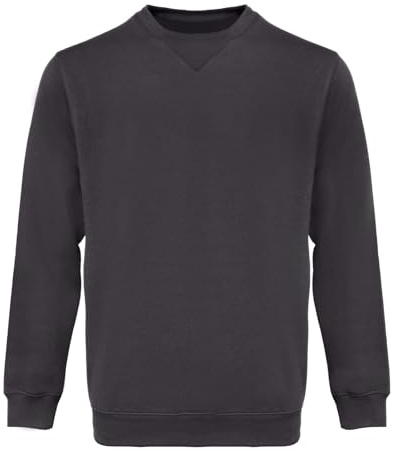 WORK IDEA Felpa da Uomo con Scollo Rotondo, Abbigliamento da Lavoro, Maglione Basic da Uomo