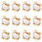 DOITOOL Cupcake Containers - 12Pack Clear Boxes with Single Cupcake Carrier, BPA-Free (Gold)