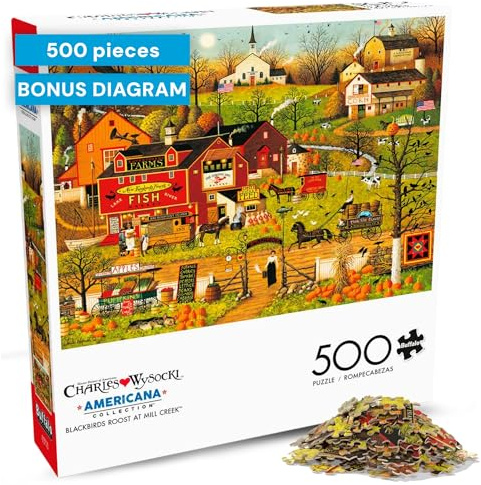 Buffalo Games - Charles Wysocki - Blackbirds Roost at Mill Creek - 500 Teile Puzzle
