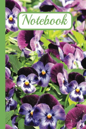Notebook: Journal with Photography of the Blue and Violet Violas