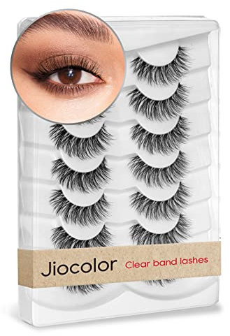 Dramatische lange dicke Faux-Mink-Wimpernpackung Jiocolor Fluffy 3D-Volumen-Augenfalsche Wimpern 7 Paare Voll gekreuzte große Augenwimpernpackung DJ-31