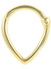 Homxi Piercing Nez 1Piece,1.0mm Piercing Nez 18 G Piercing Oreille Argent 925 Forme de Larme 8mm Piercing Nez Anneaux Or