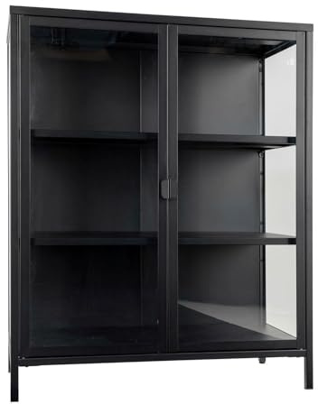 House Nordic Vitrine Brisbane Schwarz Klein